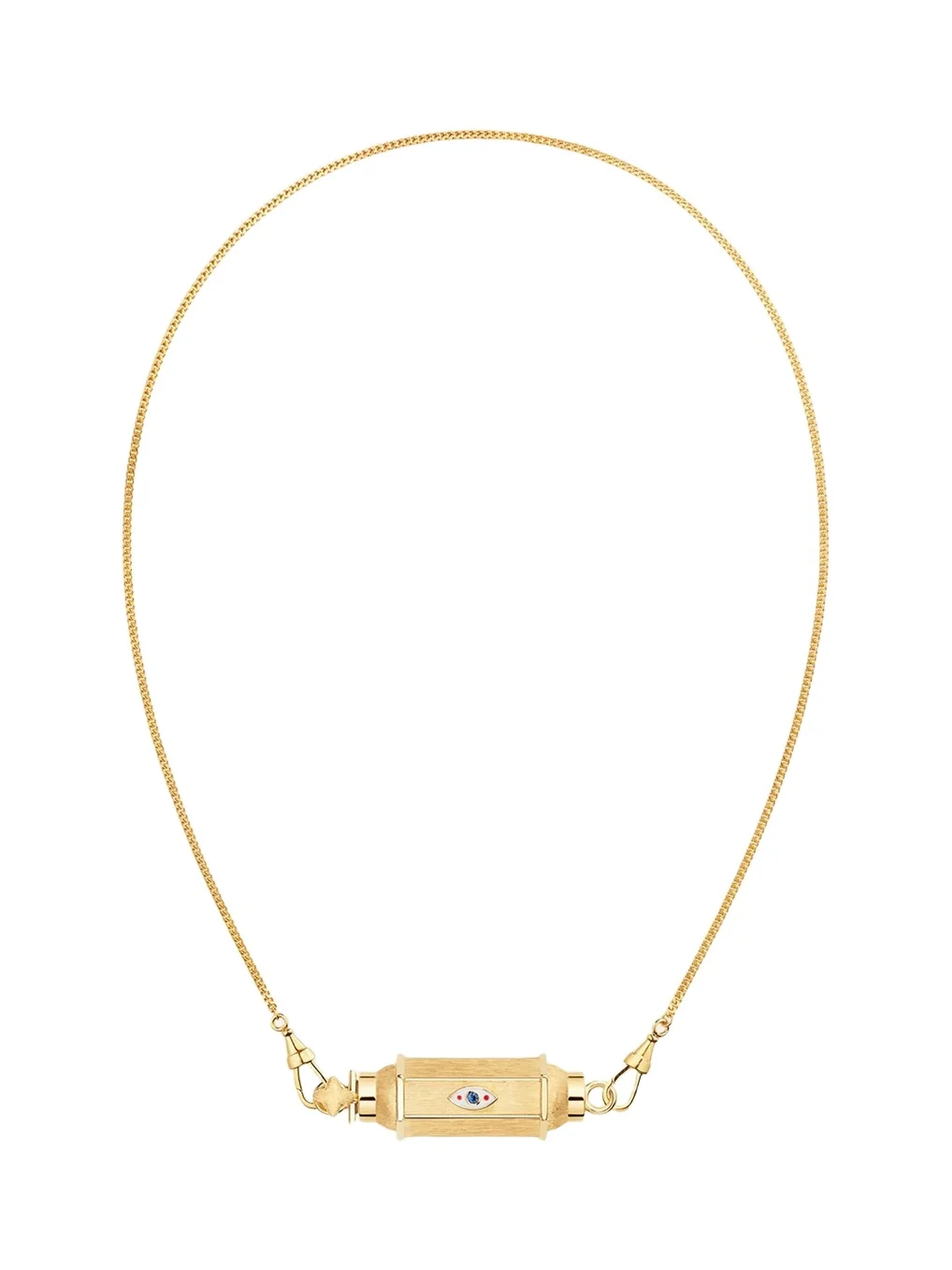 Marie Lichtenberg Evil Eye 18K Yellow Gold & 0.06 TCW Sapphire Necklace