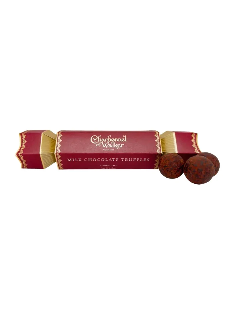Charbonnel Et Walker Milk Chocolate Truffles Christmas Cracker, 1.3 oz.