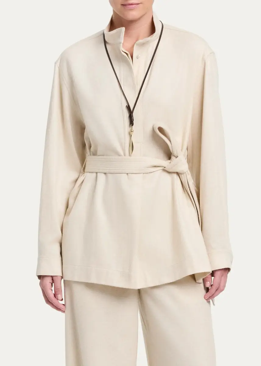 TWP Tamzin Cashmere-Blend Robe Top | Thumbnail 4 TWP Tamzin Cashmere-Blend Robe Top | Thumbnail 4