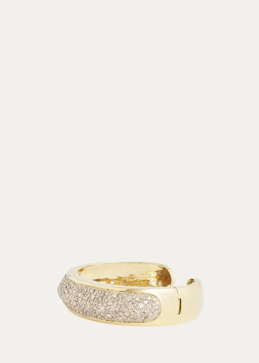 Jamie Wolf 18K Yellow and White Gold Champagne Diamond Cuff Bracelet, 8.3tcw | Thumbnail 3 Jamie Wolf 18K Yellow and White Gold Champagne Diamond Cuff Bracelet, 8.3tcw | Thumbnail 3