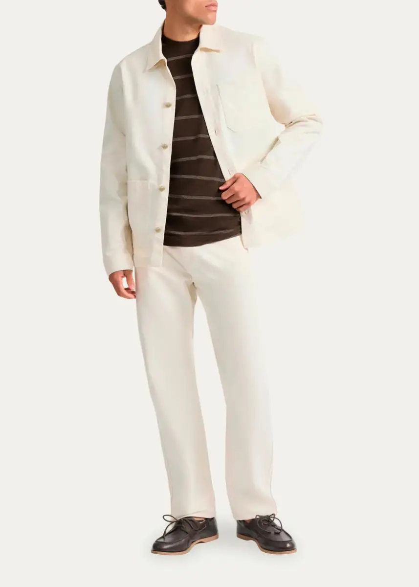 Frescobol Carioca Men's Cotton Chore Jacket | Thumbnail 2 Frescobol Carioca Men's Cotton Chore Jacket | Thumbnail 2