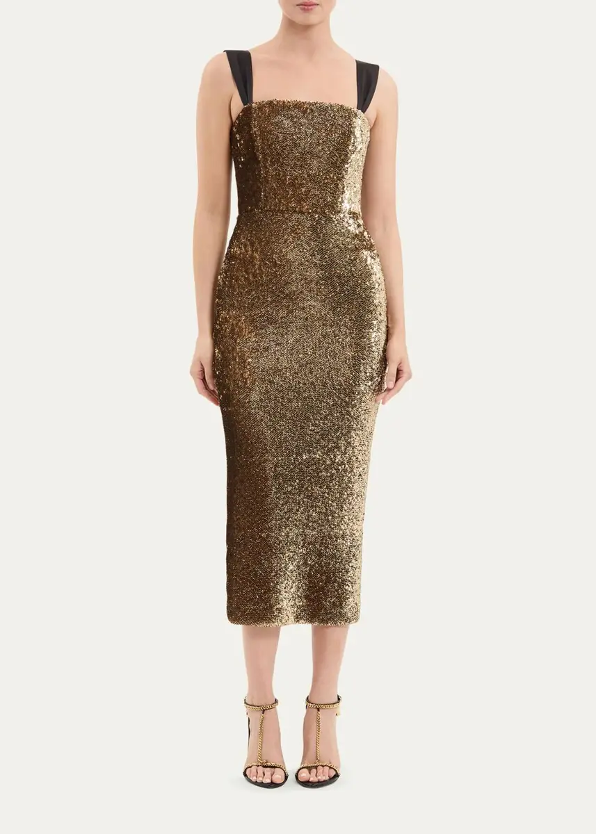 Rebecca Vallance Cambridge Bodycon Sequin Midi Dress | Thumbnail 2