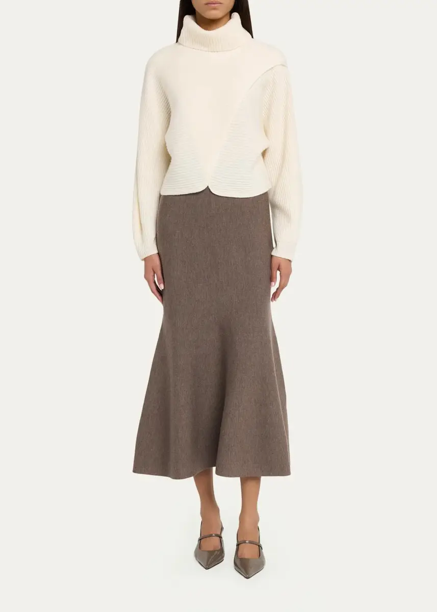 Simkhai Atwood Merino Wool Mermaid Midi Skirt | Thumbnail 2 Simkhai Atwood Merino Wool Mermaid Midi Skirt | Thumbnail 2