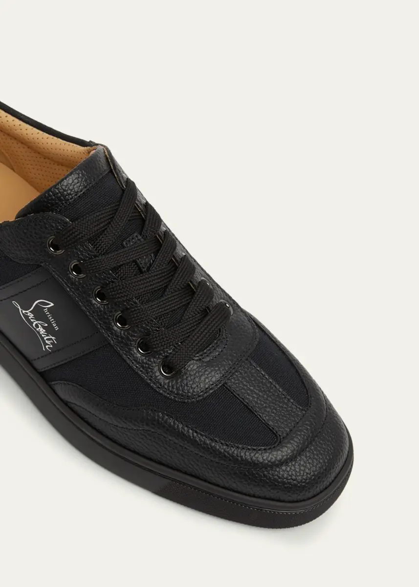 Christian Louboutin Men's Retero Canvas and Leather Low-Top Sneakers | Thumbnail 3 Christian Louboutin Men's Retero Canvas and Leather Low-Top Sneakers | Thumbnail 3