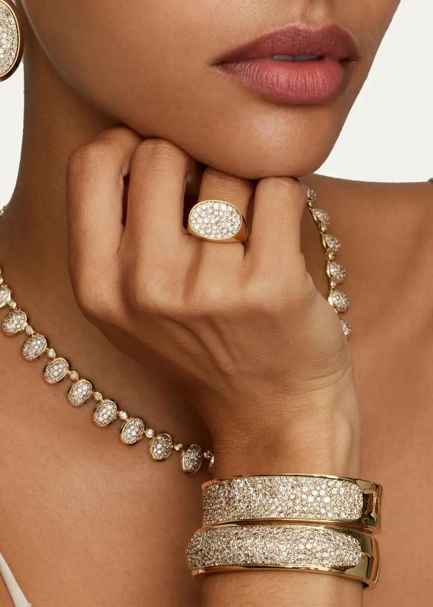 Jamie Wolf 18K Yellow and White Gold Champagne Diamond Cuff Bracelet | Thumbnail 2 Jamie Wolf 18K Yellow and White Gold Champagne Diamond Cuff Bracelet | Thumbnail 2