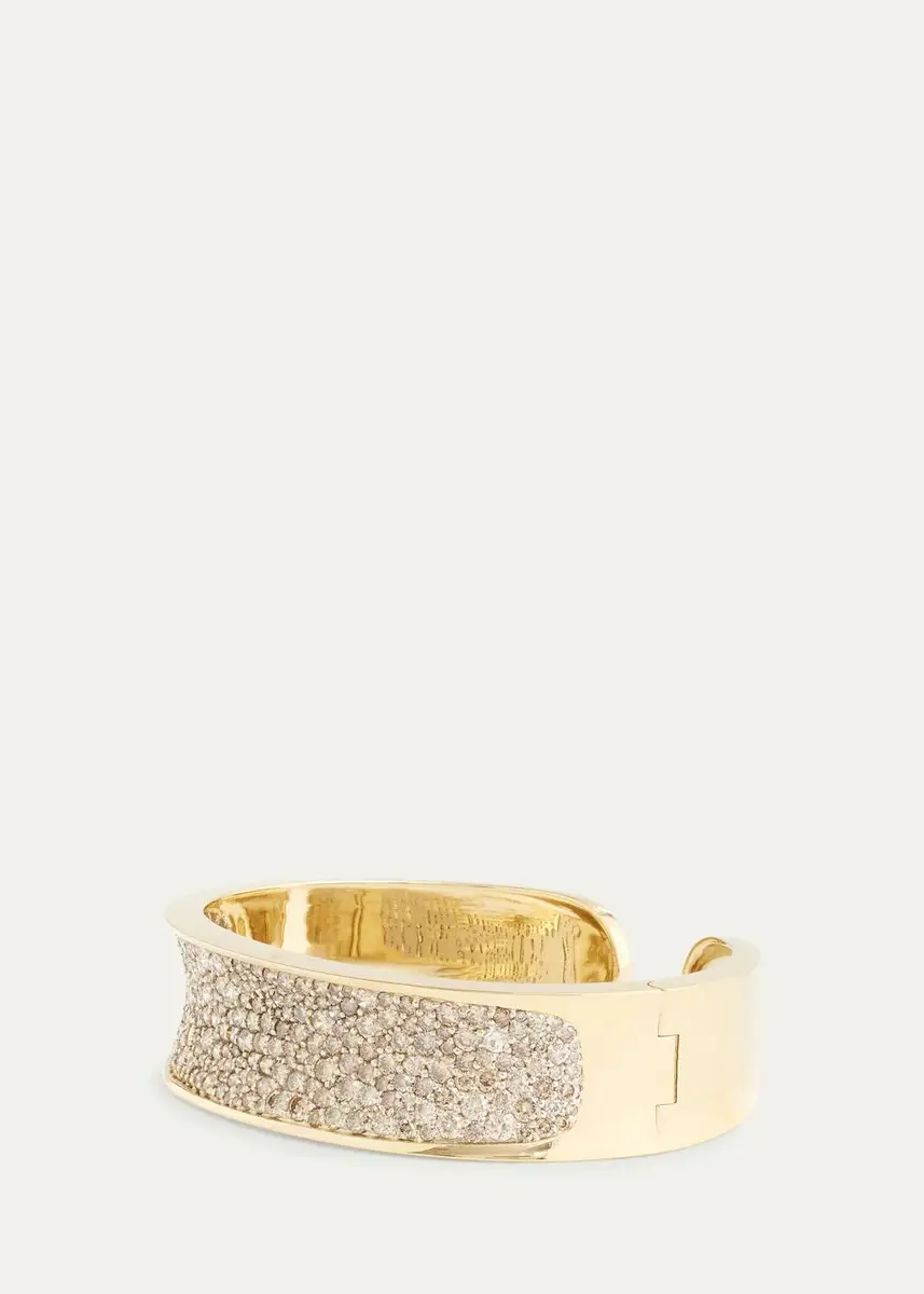 Jamie Wolf 18K Yellow and White Gold Champagne Diamond Cuff Bracelet | Thumbnail 3 Jamie Wolf 18K Yellow and White Gold Champagne Diamond Cuff Bracelet | Thumbnail 3