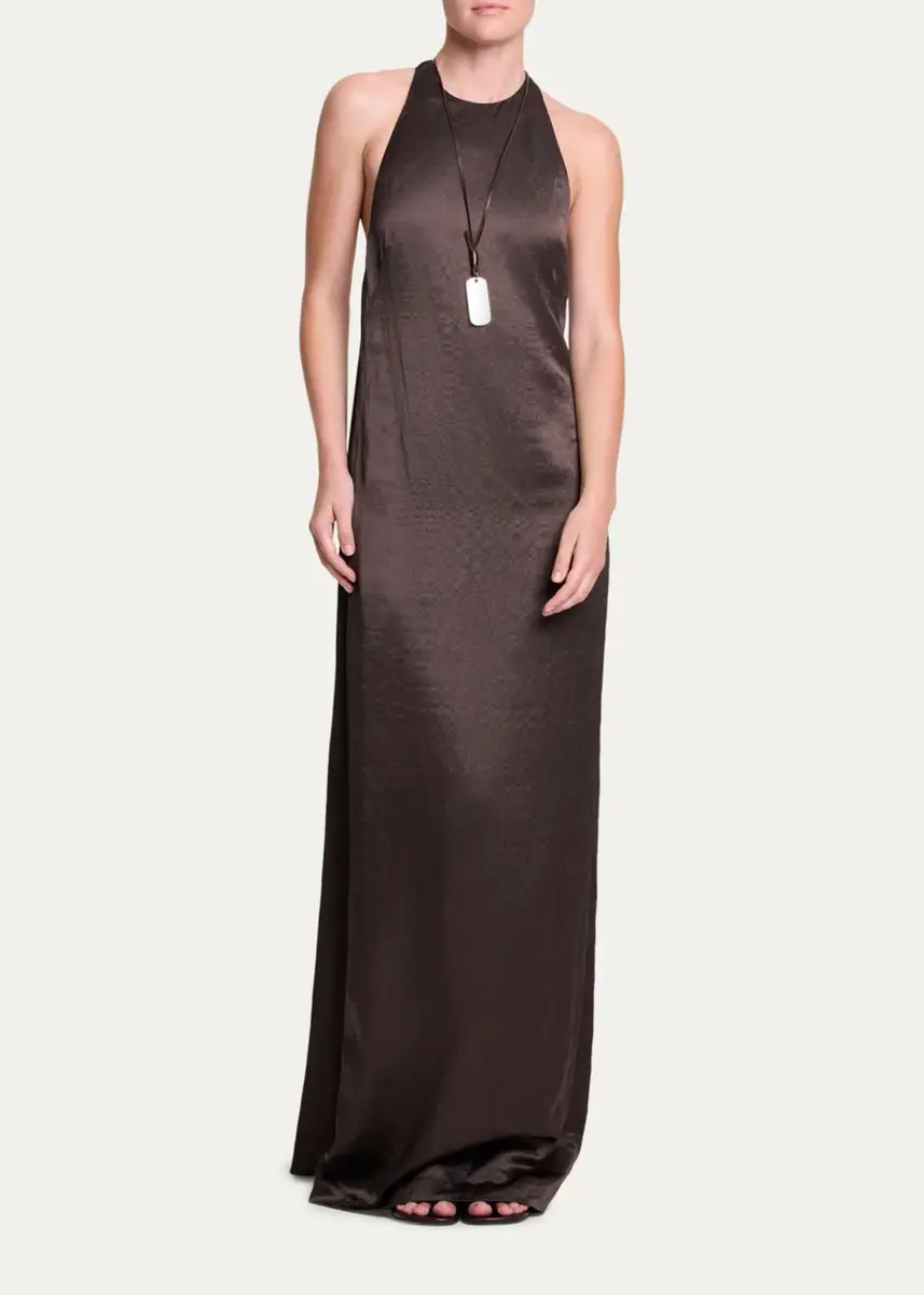 TWP T-Back Silk A-Line Train-Back Gown | Thumbnail 2