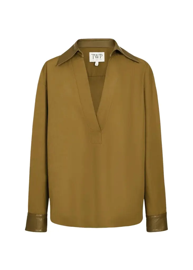 A Case Of You Cotton-Leather Blouse