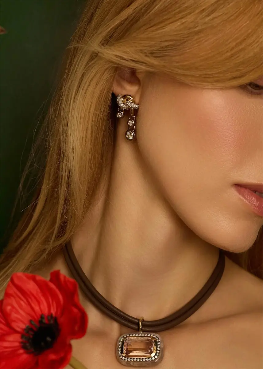 Mason and Books 14K Diamond Tangled Dangle Earrings | Thumbnail 2 Mason and Books 14K Diamond Tangled Dangle Earrings | Thumbnail 2