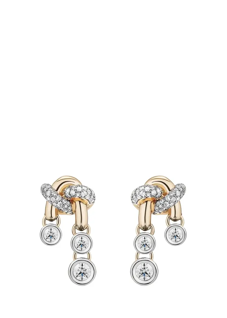 Mason and Books 14K Diamond Tangled Dangle Earrings