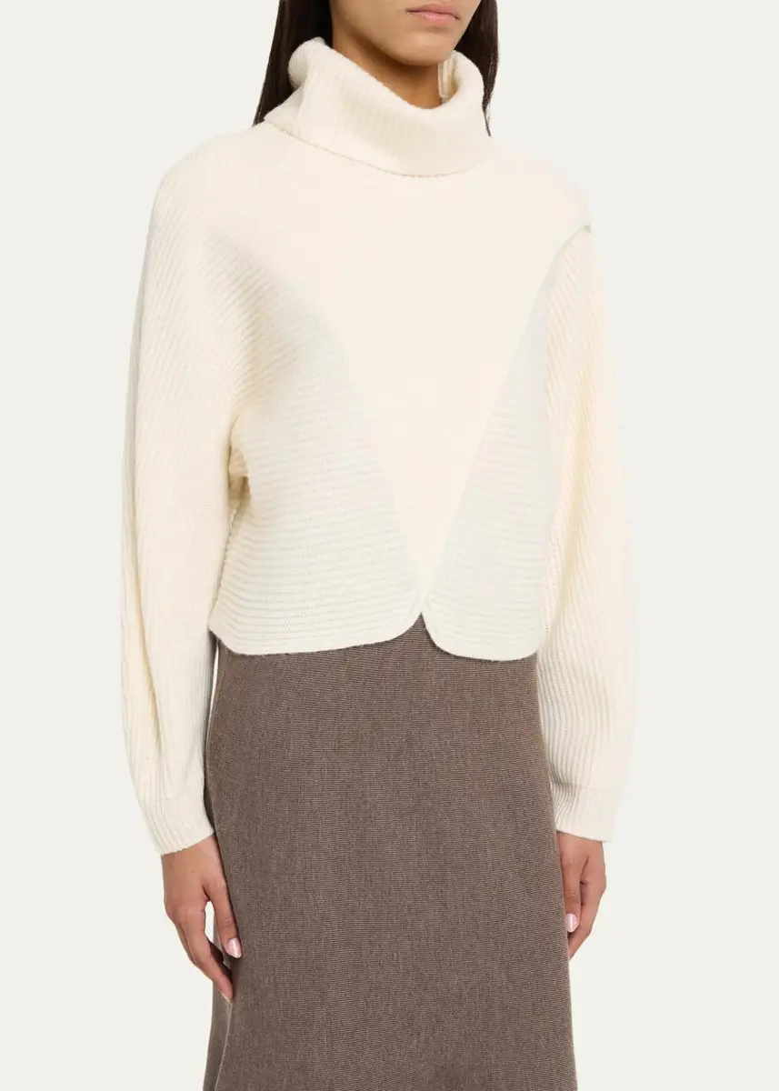 Simkhai Orlienne Ribbed Turtleneck Wrap Sweater | Thumbnail 3