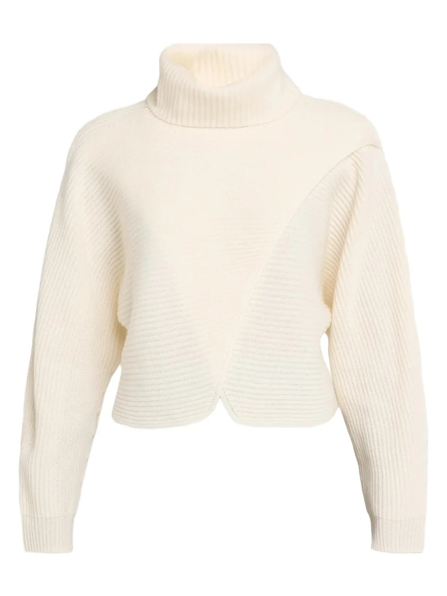 Orlienne Ribbed Turtleneck Wrap Sweater Orlienne Ribbed Turtleneck Wrap Sweater