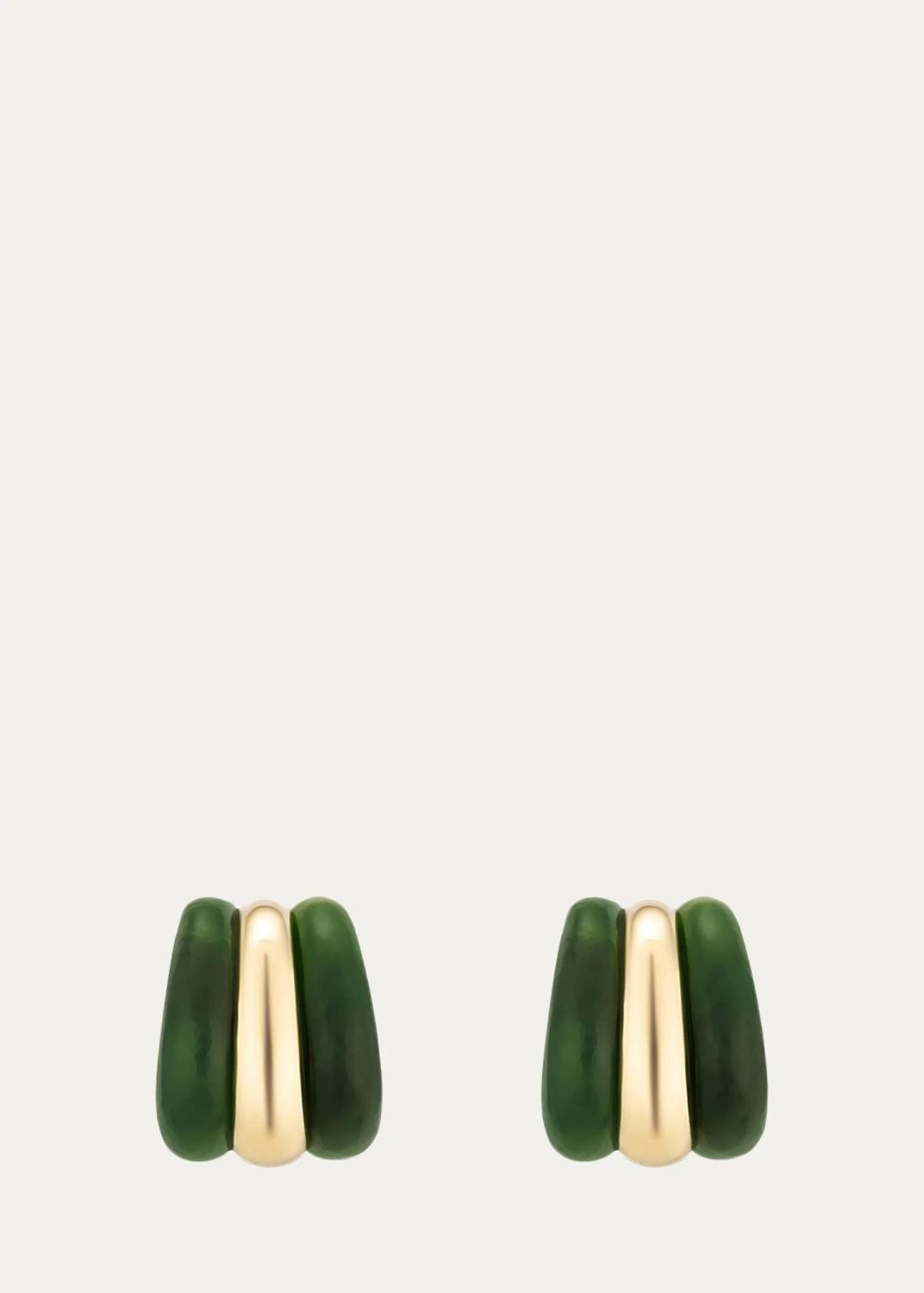 Mason and Books Runway Stone Stripe Huggie Earrings