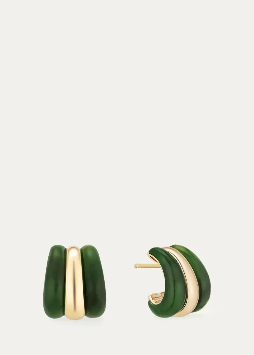 Mason and Books Runway Stone Stripe Huggie Earrings | Thumbnail 3 Mason and Books Runway Stone Stripe Huggie Earrings | Thumbnail 3