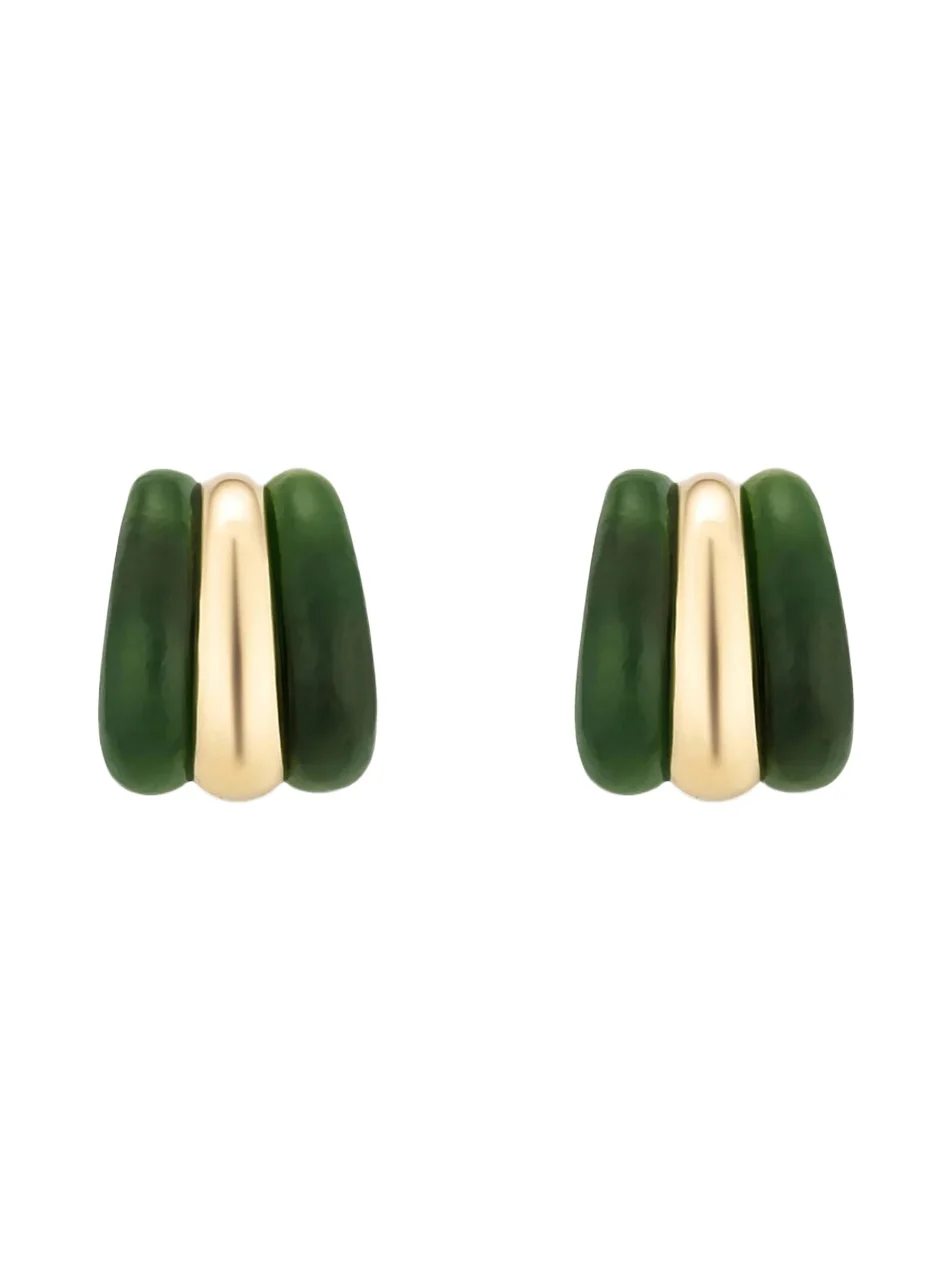 Mason and Books Runway Stone Stripe Huggie Earrings