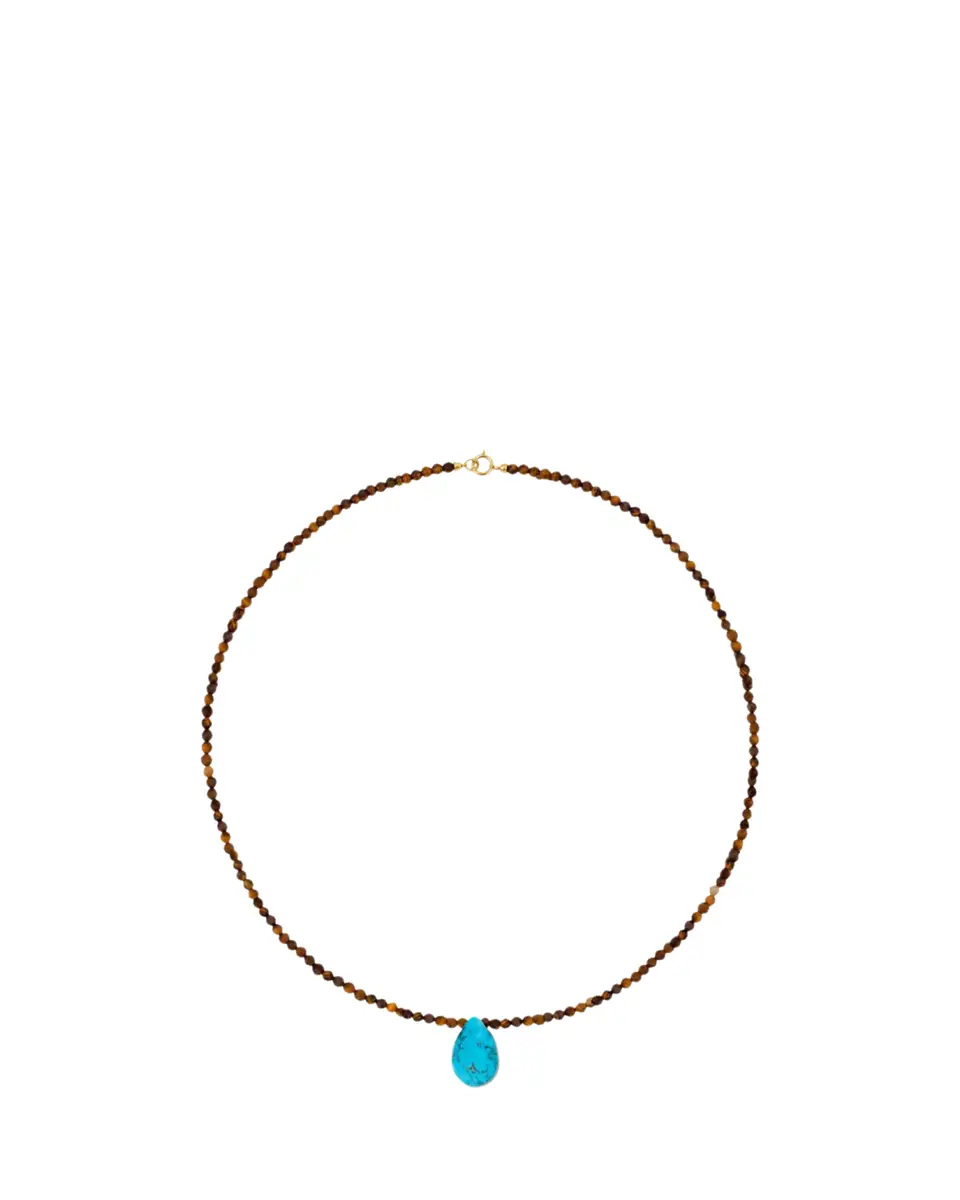 JIA JIA Tiger's Eye and Turquoise Pendant Necklace | Thumbnail 2 JIA JIA Tiger's Eye and Turquoise Pendant Necklace | Thumbnail 2