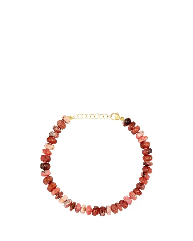 Rhodochrosite Beaded Bracelet Rhodochrosite Beaded Bracelet