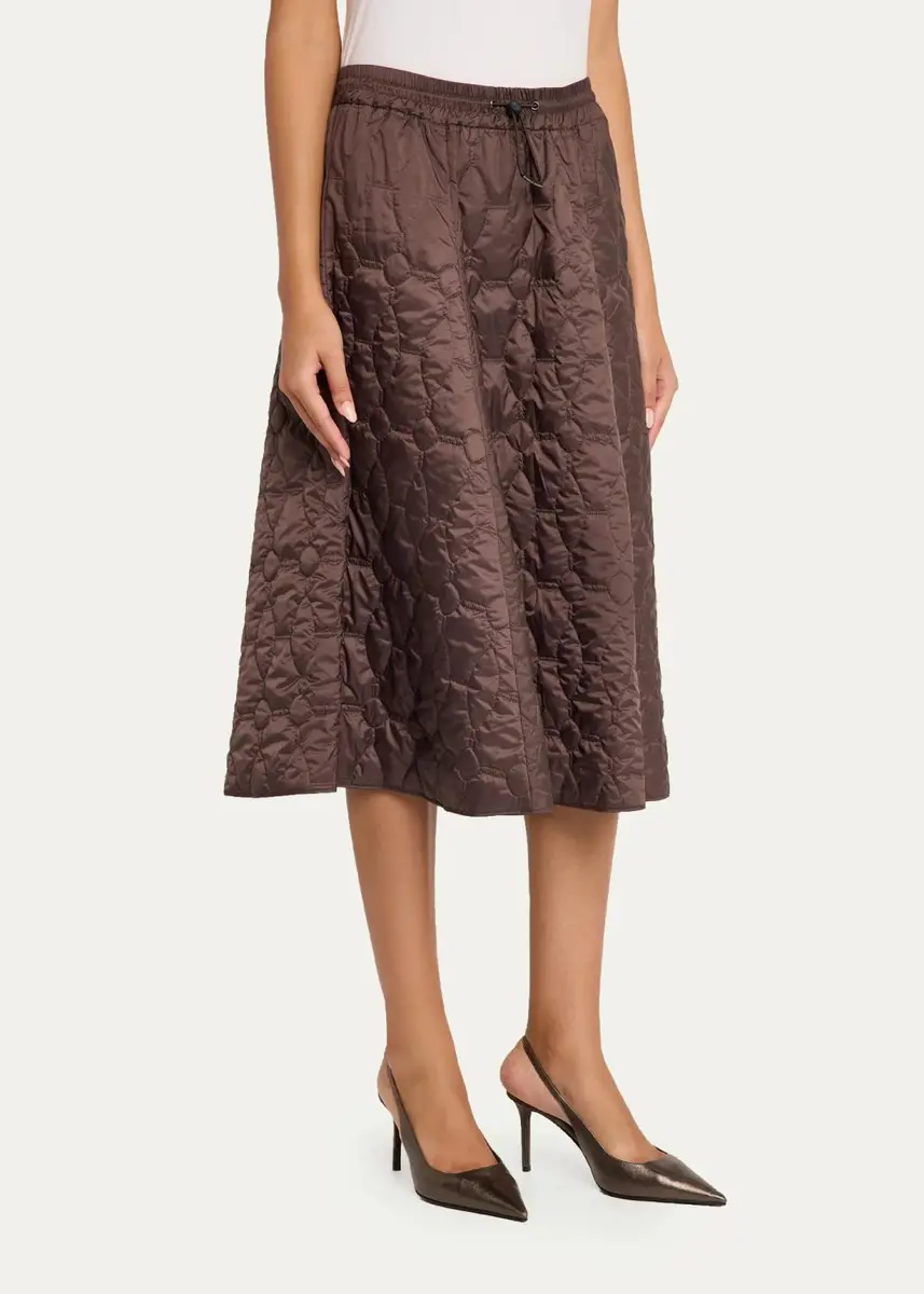 Brunello Cucinelli Quilted Volume A-Line Midi Skirt | Thumbnail 4 Brunello Cucinelli Quilted Volume A-Line Midi Skirt | Thumbnail 4