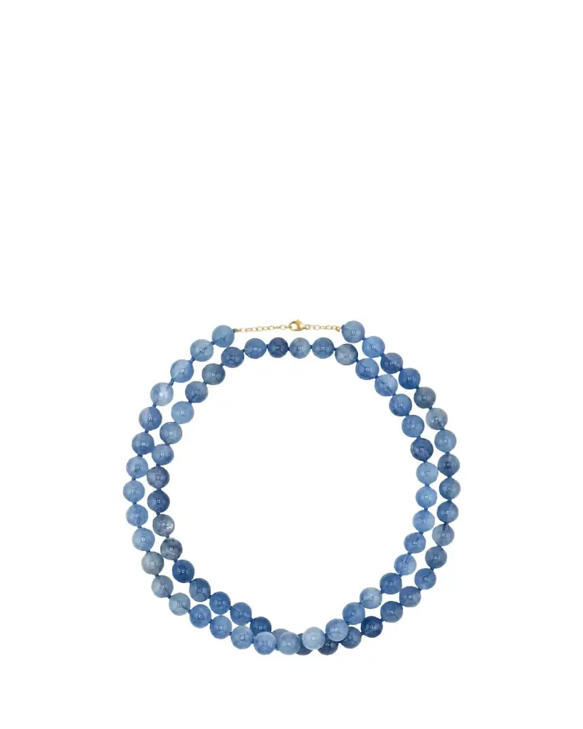 Green Kyanite Beaded Long Necklace, 32"L Green Kyanite Beaded Long Necklace, 32"L