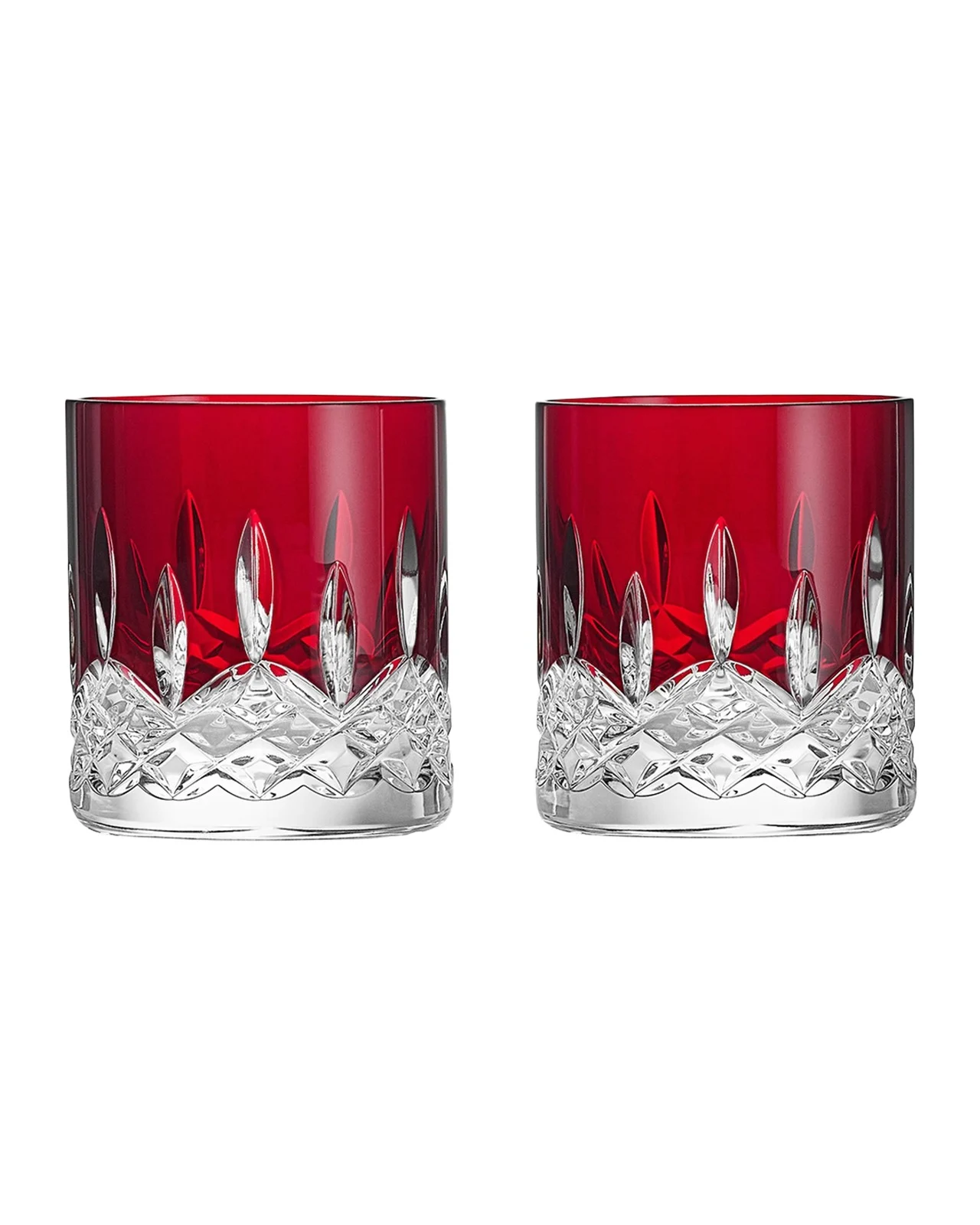 Waterford Crystal Lismore Red 6 oz. Straight Tumblers, Set of 2
