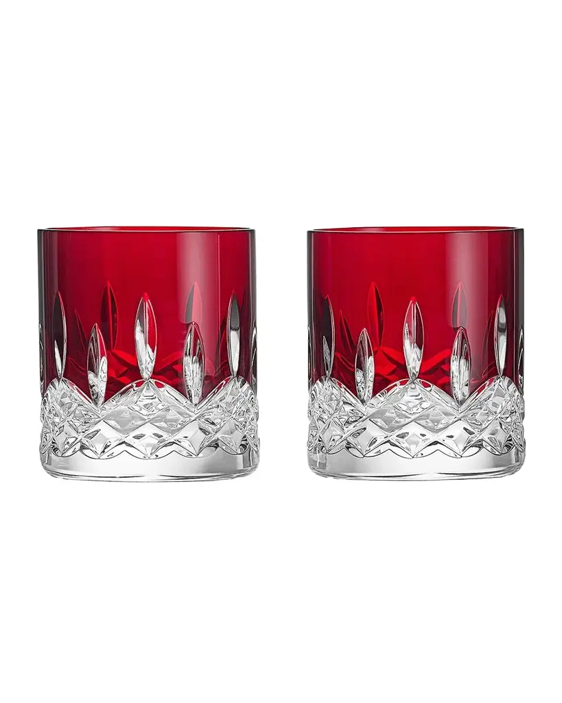 Waterford Crystal Lismore Red 6 oz. Straight Tumblers, Set of 2