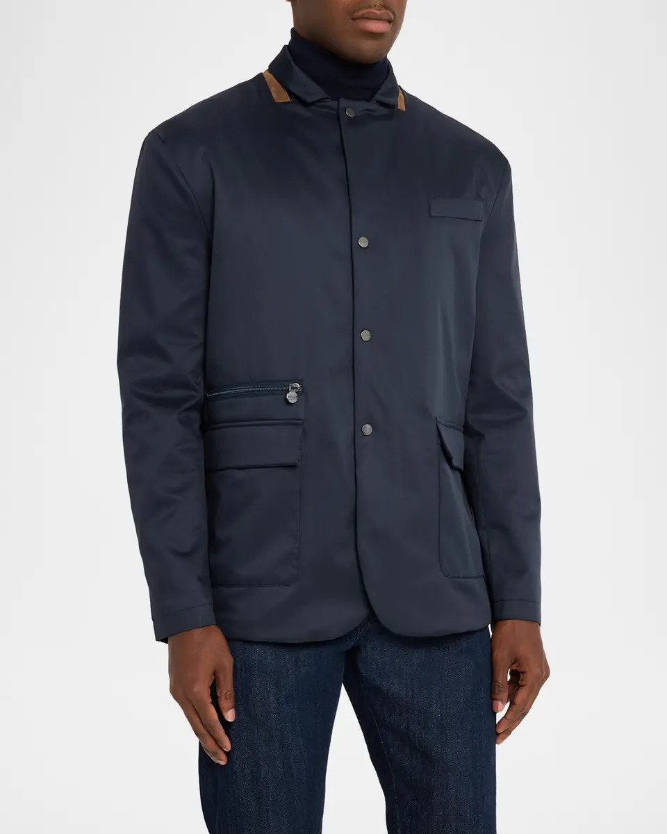 Kiton Men's Full-Zip Field Jacket | Thumbnail 4 Kiton Men's Full-Zip Field Jacket | Thumbnail 4