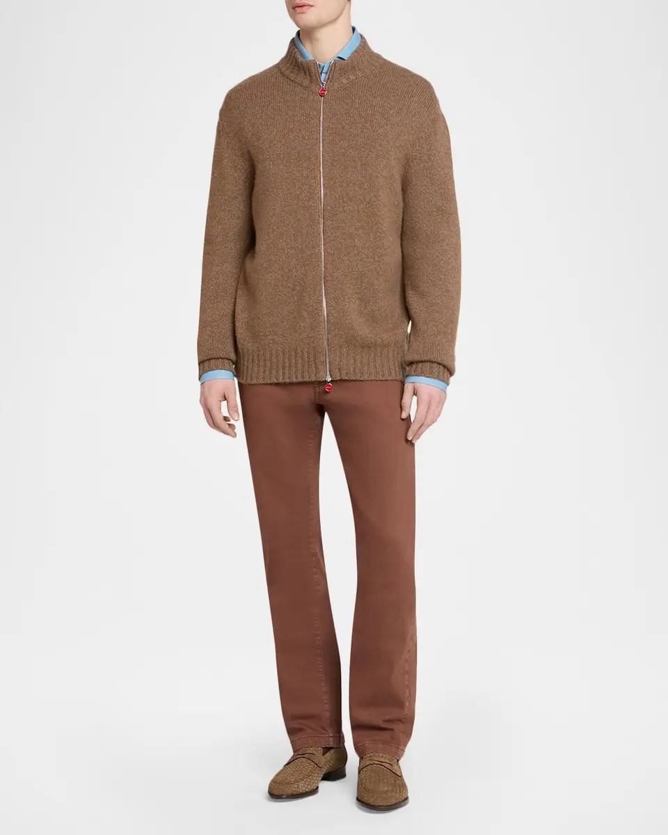 Kiton Men's Cashmere Knit Cardigan Sweater | Thumbnail 2 Kiton Men's Cashmere Knit Cardigan Sweater | Thumbnail 2