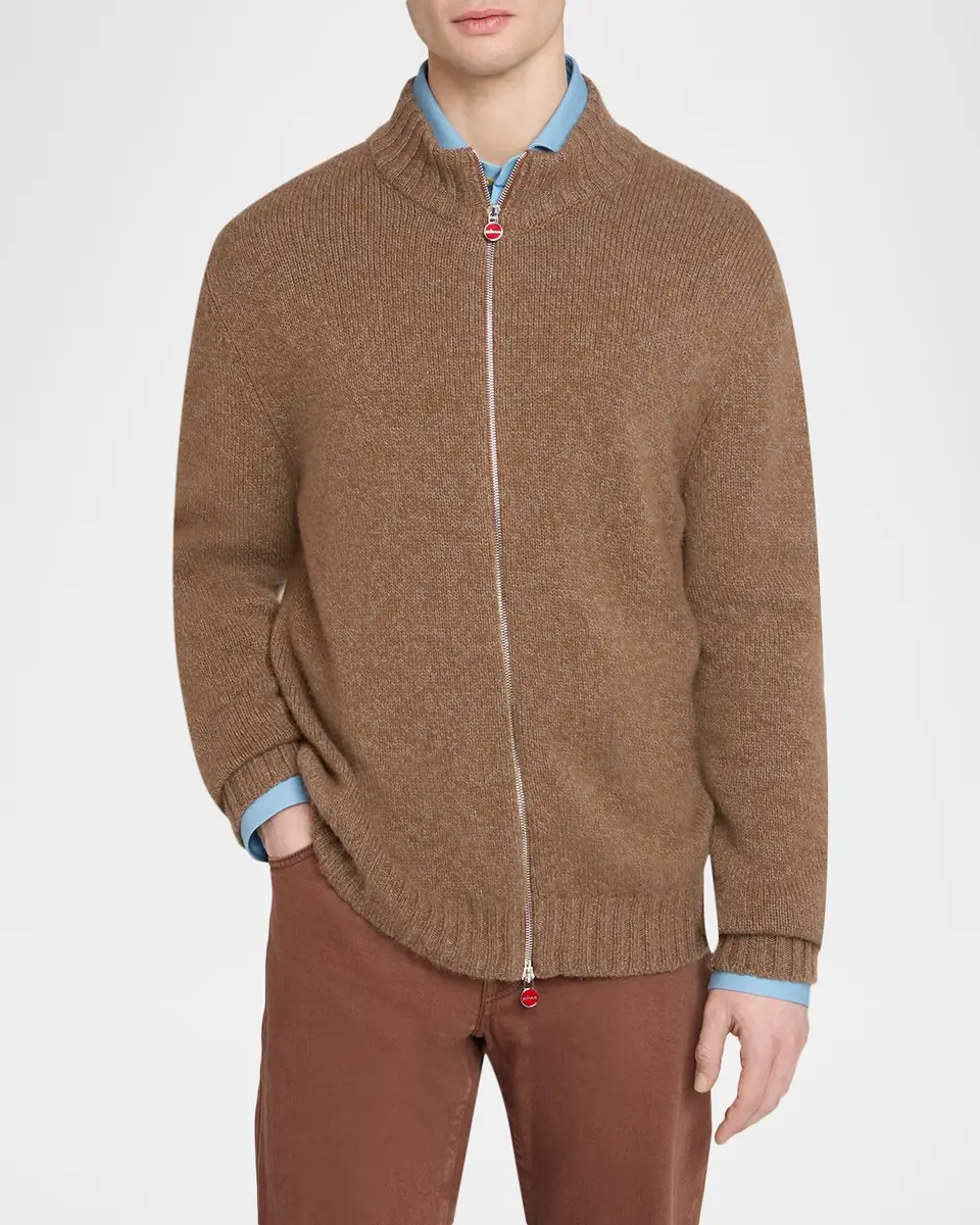 Kiton Men's Cashmere Knit Cardigan Sweater | Thumbnail 4 Kiton Men's Cashmere Knit Cardigan Sweater | Thumbnail 4