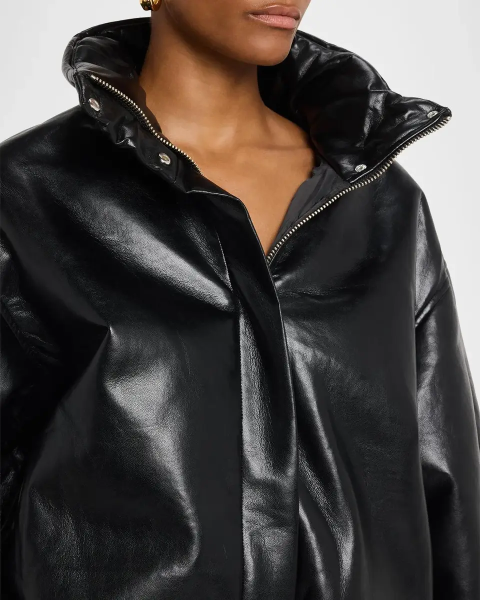 Anine Bing Cyrus Leather Bomber Jacket | Thumbnail 5 Anine Bing Cyrus Leather Bomber Jacket | Thumbnail 5