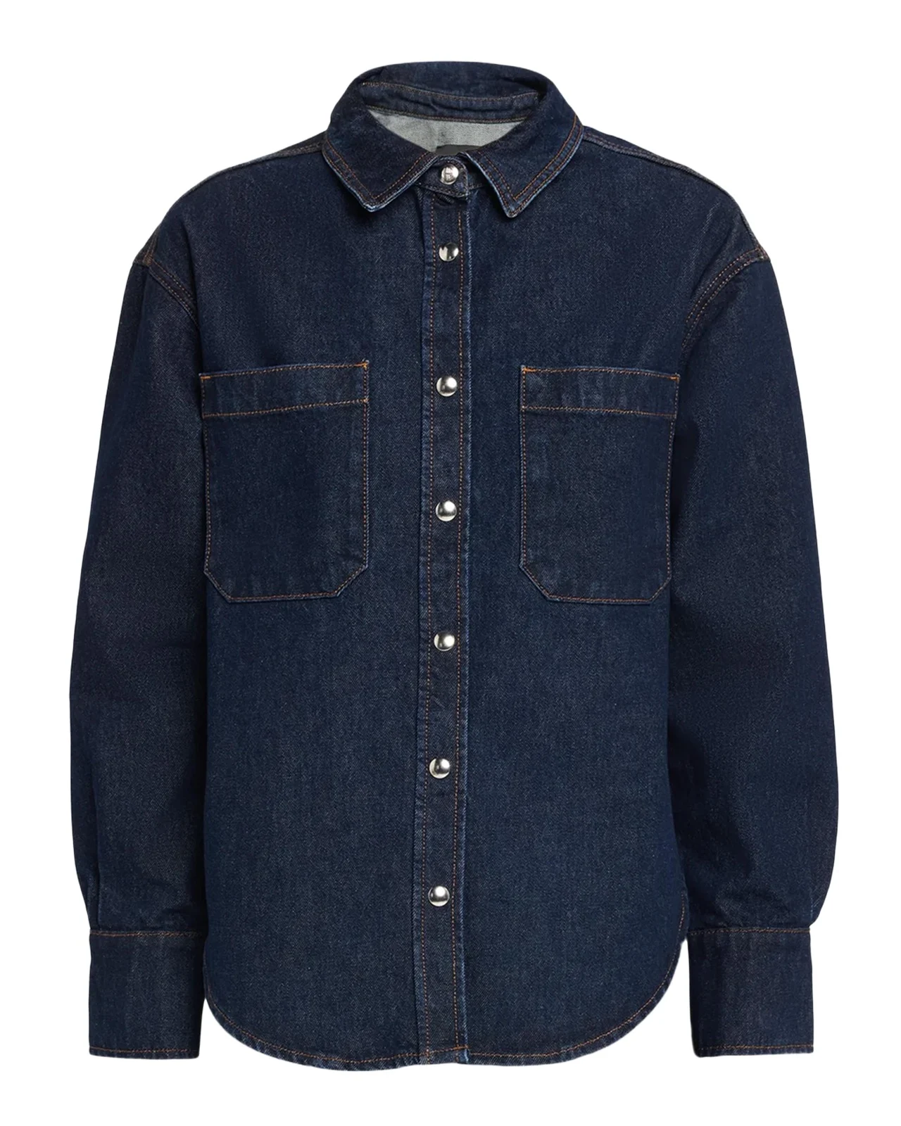 Anine Bing Samy Denim Button-Front Shirt
