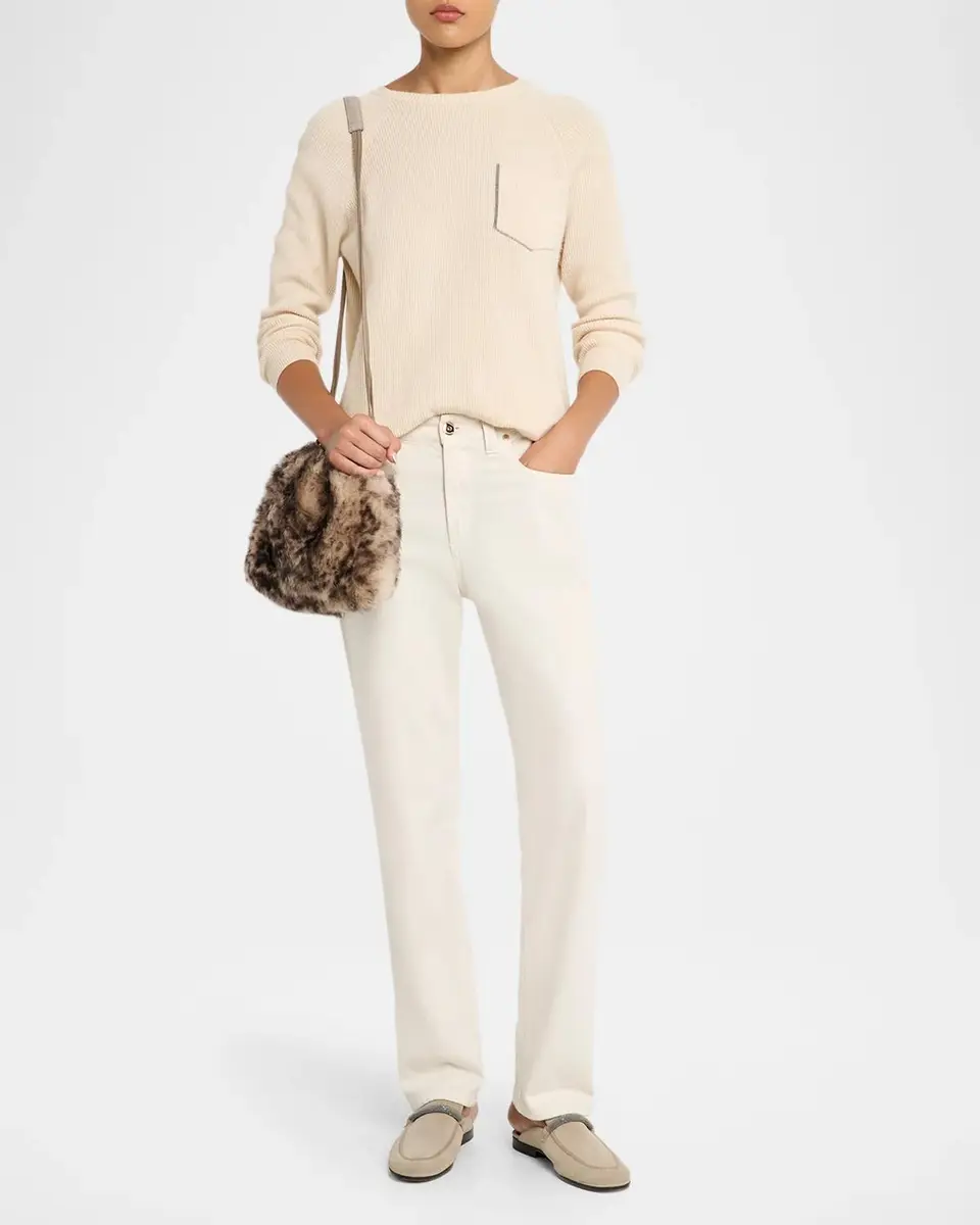 Brunello Cucinelli Lynx-Print Shearling Shoulder Bag | Thumbnail 5