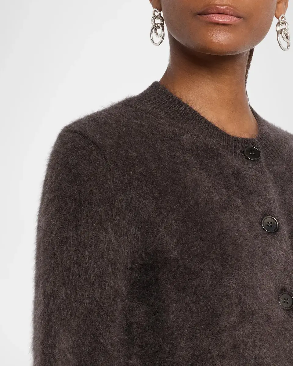 Lisa Yang Azalea Brushed Cashmere Cardigan Sweater | Thumbnail 5