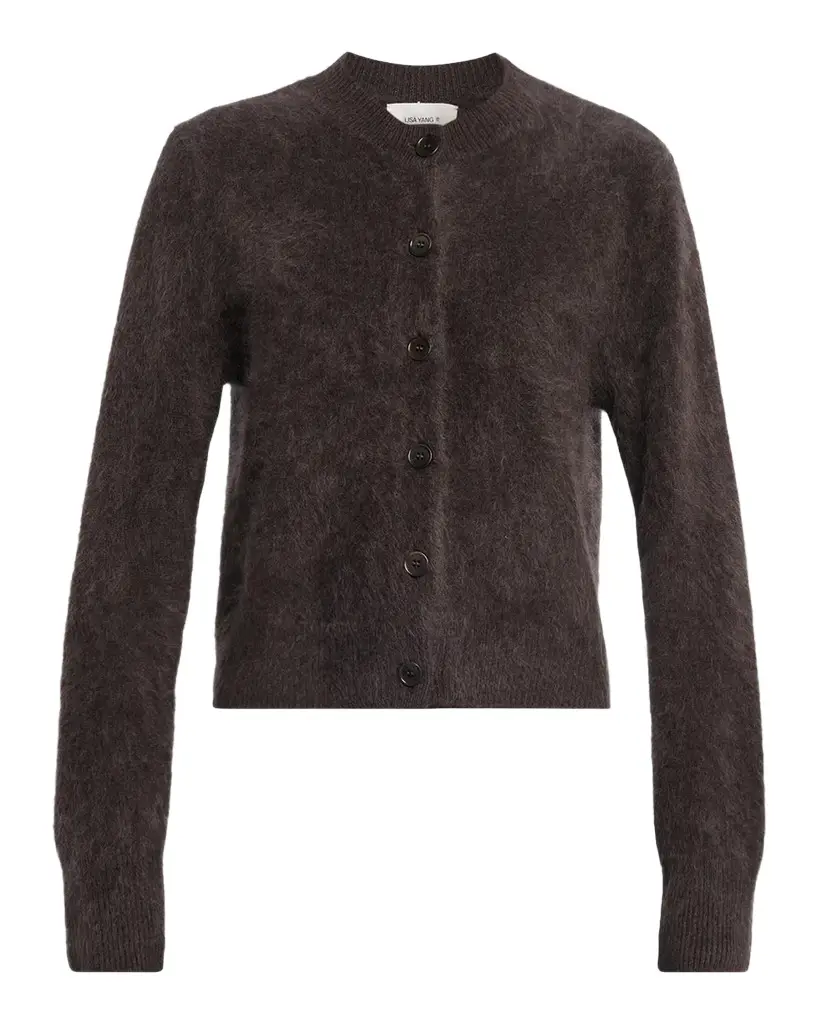 Azalea Brushed Cashmere Cardigan Sweater Azalea Brushed Cashmere Cardigan Sweater