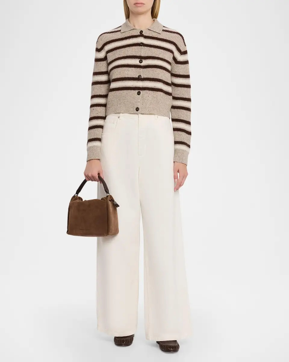 Brunello Cucinelli Drawstring Suede Top-Handle Bag | Thumbnail 5 Brunello Cucinelli Drawstring Suede Top-Handle Bag | Thumbnail 5
