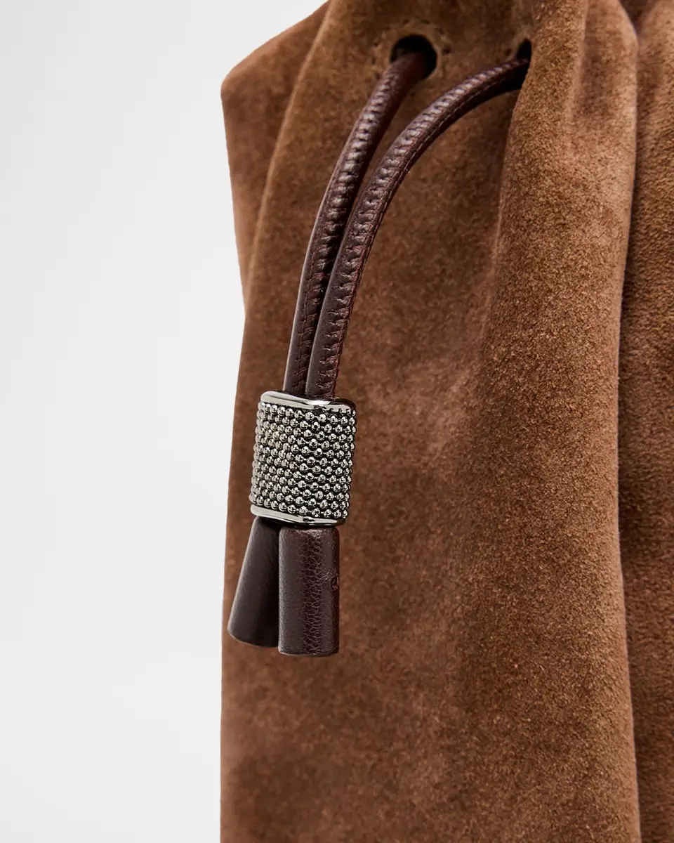 Brunello Cucinelli Drawstring Suede Top-Handle Bag | Thumbnail 6 Brunello Cucinelli Drawstring Suede Top-Handle Bag | Thumbnail 6