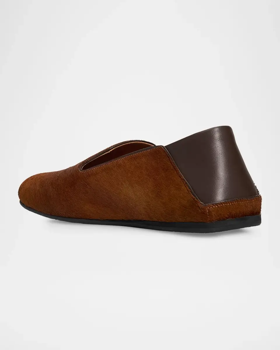 Giuseppe Zanotti Men's Collapsible-Heel Calf Hair Loafers | Thumbnail 2 Giuseppe Zanotti Men's Collapsible-Heel Calf Hair Loafers | Thumbnail 2