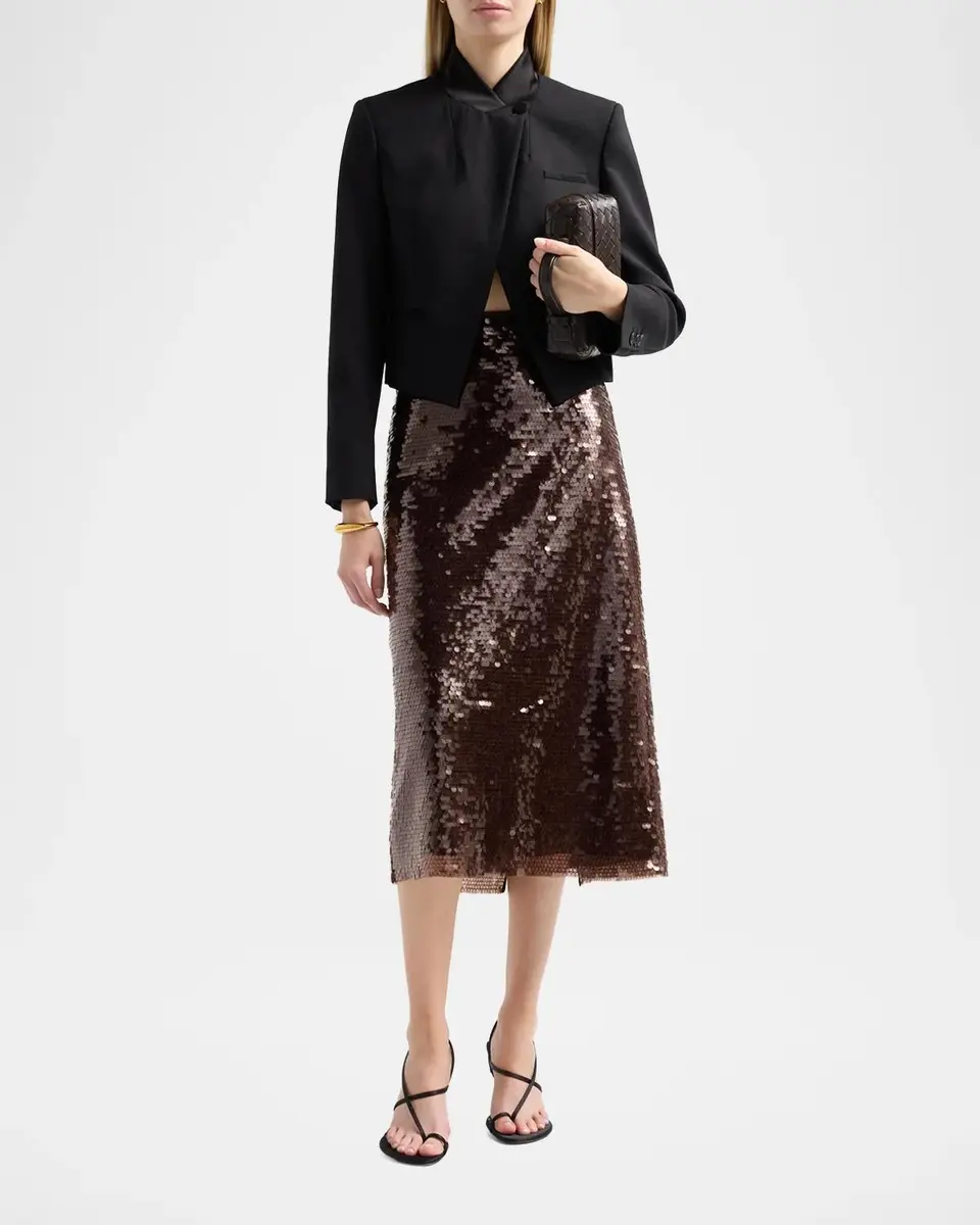 TANYA TAYLOR Julie Asymmetric Cropped Blazer | Thumbnail 2