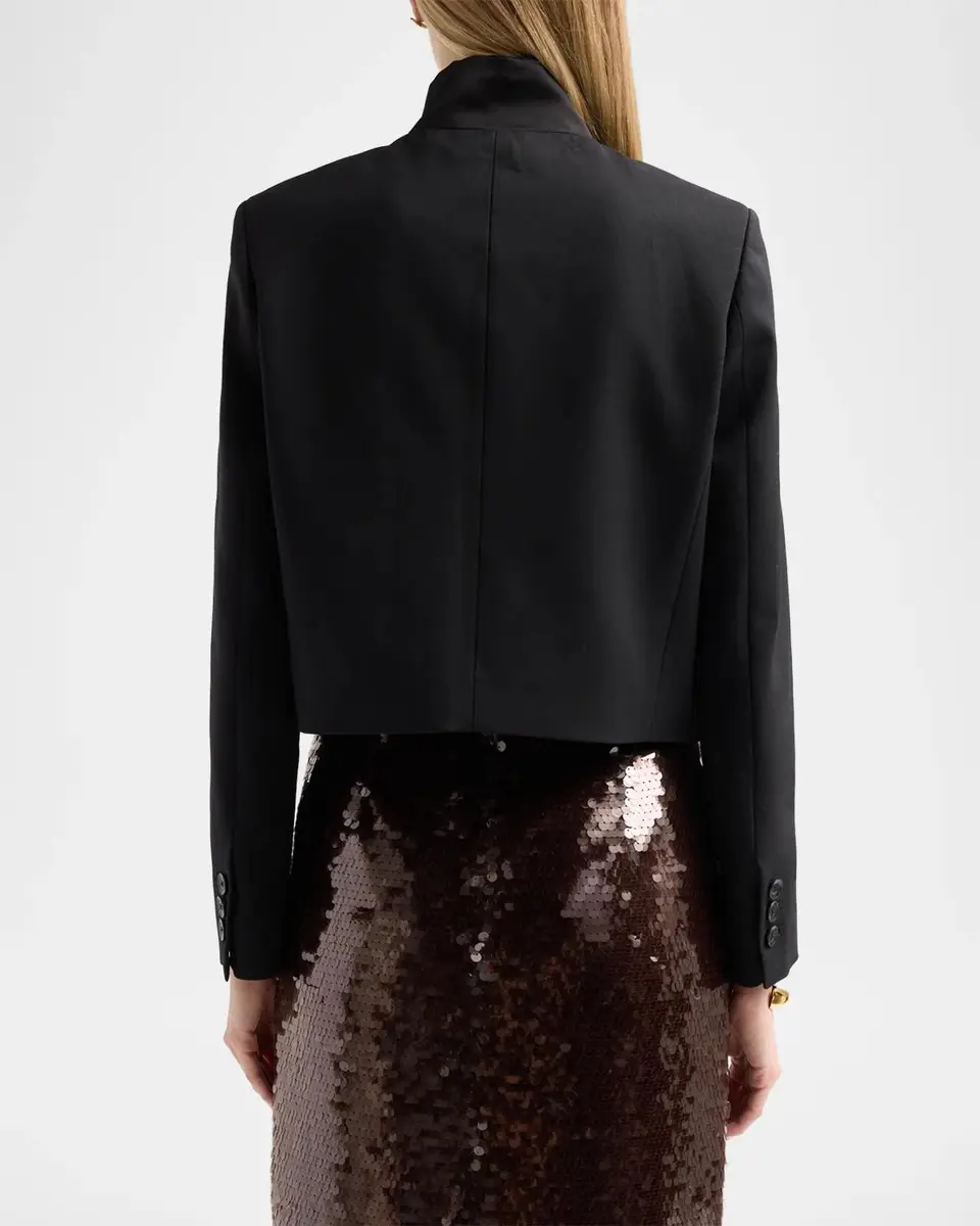 TANYA TAYLOR Julie Asymmetric Cropped Blazer | Thumbnail 3