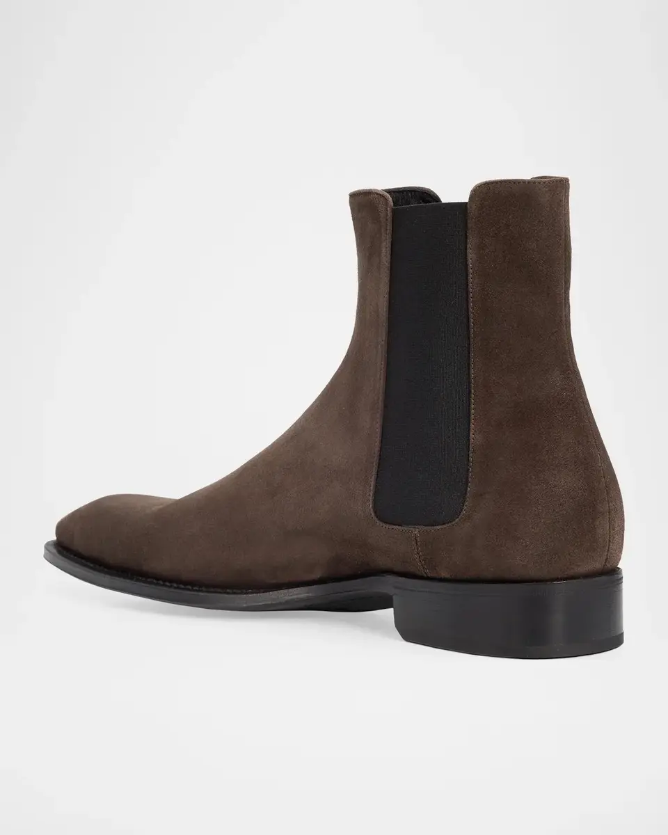 Saint Laurent Men's Wyatt Suede Chelsea Boots | Thumbnail 2 Saint Laurent Men's Wyatt Suede Chelsea Boots | Thumbnail 2