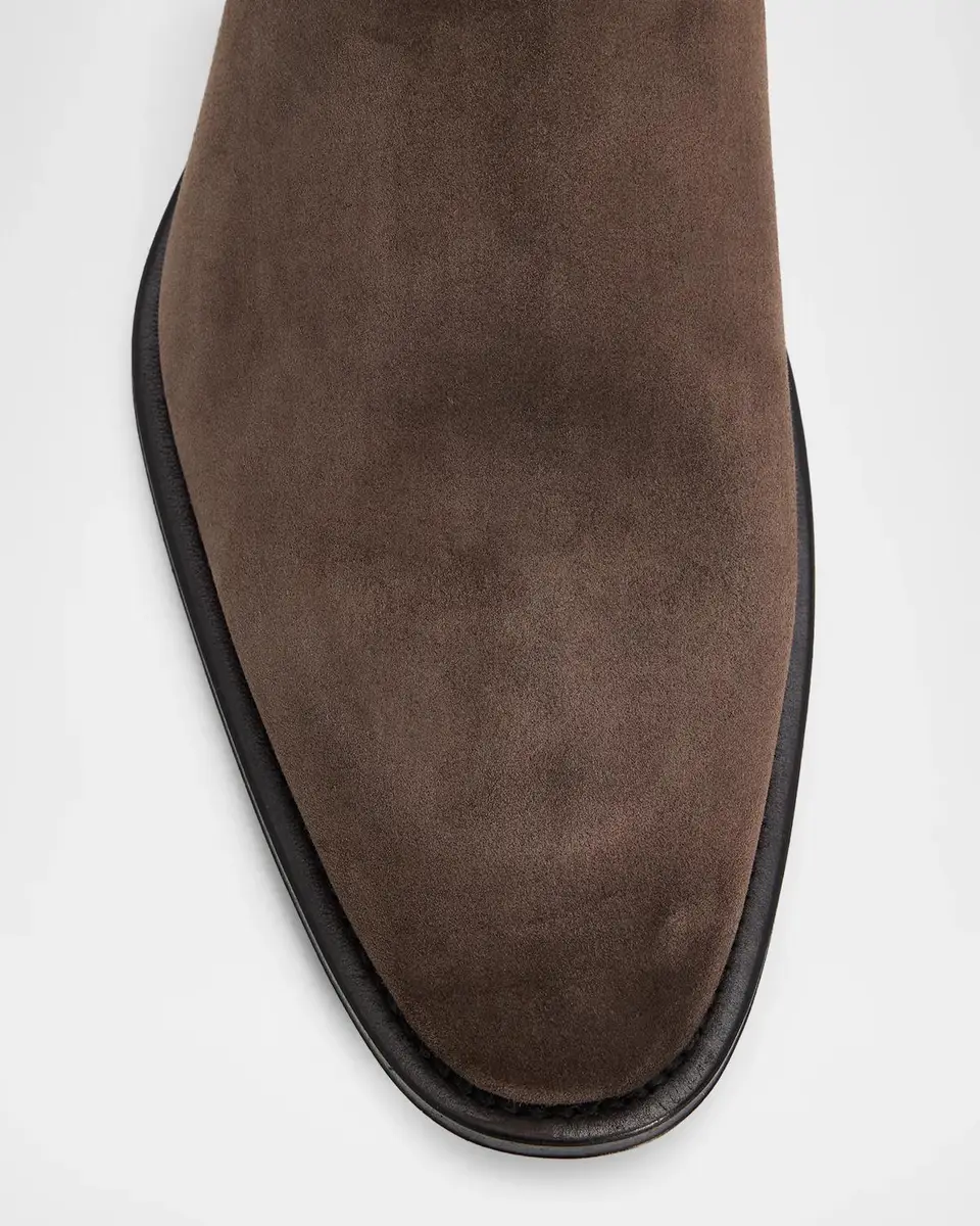 Saint Laurent Men's Wyatt Suede Chelsea Boots | Thumbnail 3 Saint Laurent Men's Wyatt Suede Chelsea Boots | Thumbnail 3