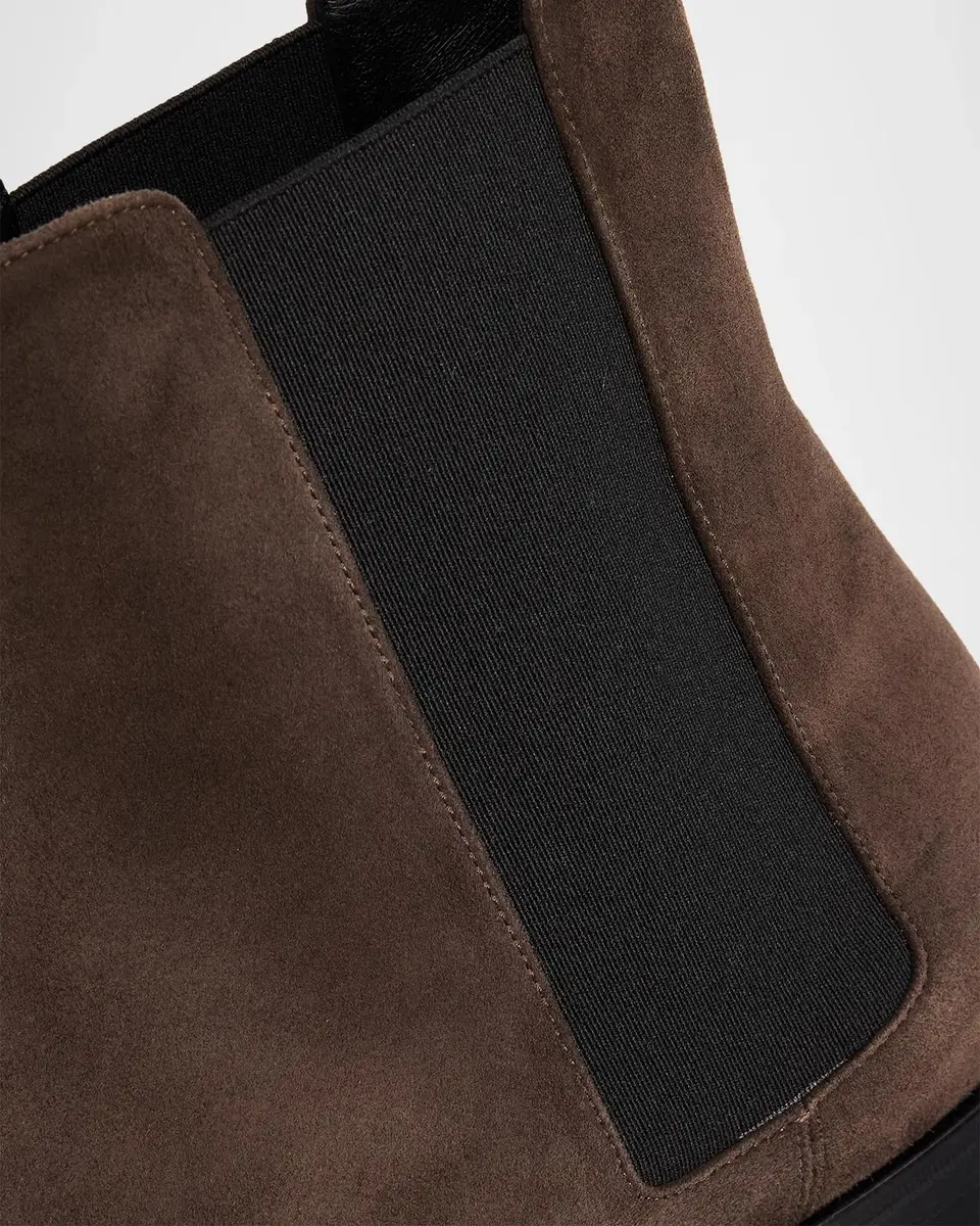 Saint Laurent Men's Wyatt Suede Chelsea Boots | Thumbnail 4 Saint Laurent Men's Wyatt Suede Chelsea Boots | Thumbnail 4