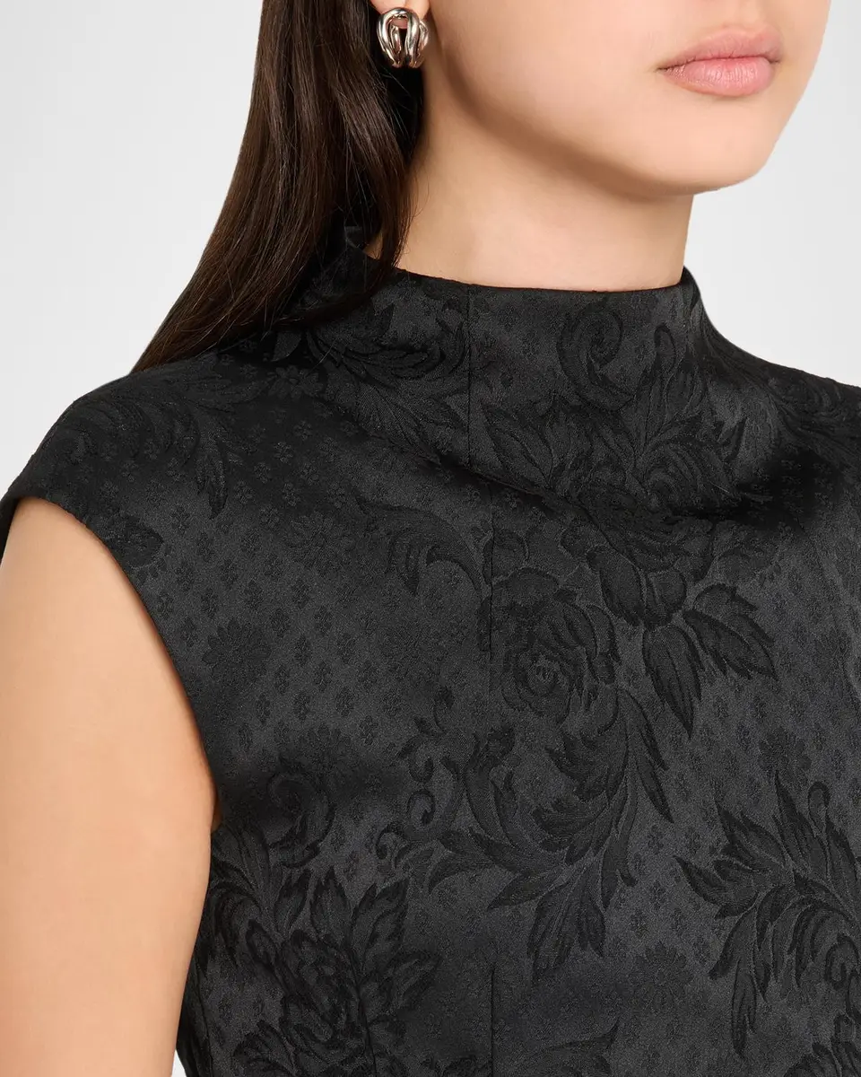 Veronica Beard Haworth Mock-Neck Jacquard Mini Dress | Thumbnail 5 Veronica Beard Haworth Mock-Neck Jacquard Mini Dress | Thumbnail 5