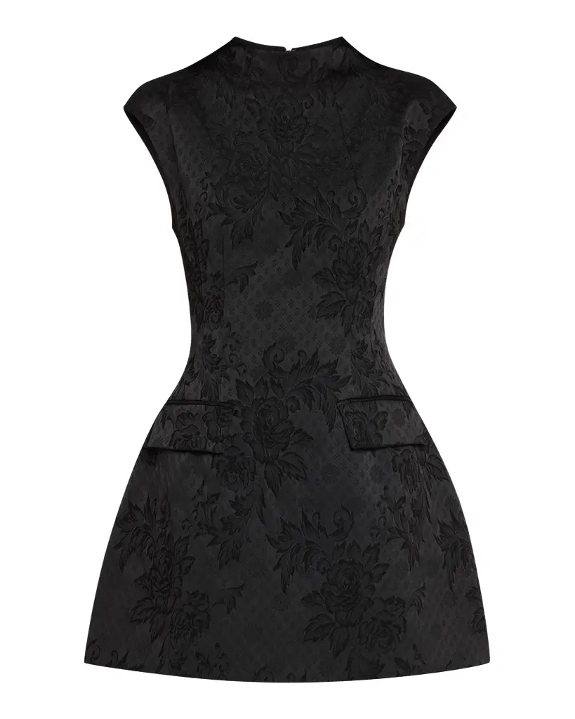 Haworth Mock-Neck Jacquard Mini Dress Haworth Mock-Neck Jacquard Mini Dress