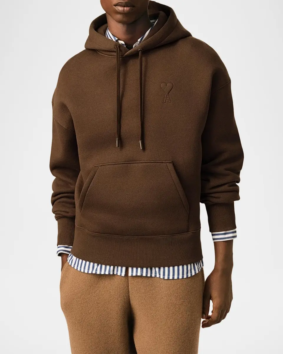 AMI PARIS Men's Ami De Coeur Embossed Hoodie | Thumbnail 4 AMI PARIS Men's Ami De Coeur Embossed Hoodie | Thumbnail 4