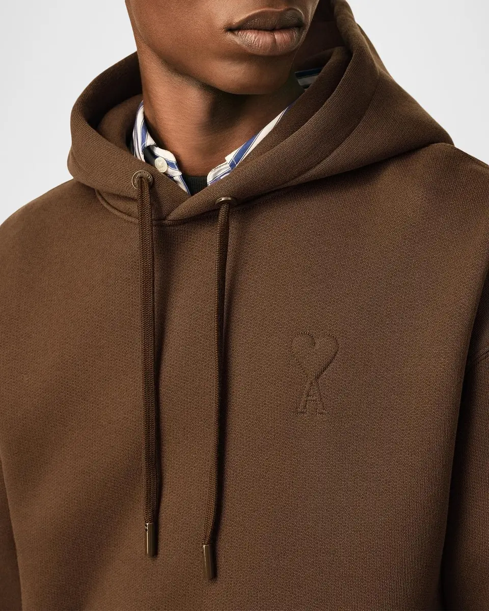 AMI PARIS Men's Ami De Coeur Embossed Hoodie | Thumbnail 5 AMI PARIS Men's Ami De Coeur Embossed Hoodie | Thumbnail 5