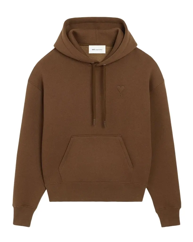 AMI PARIS Men's Ami De Coeur Embossed Hoodie