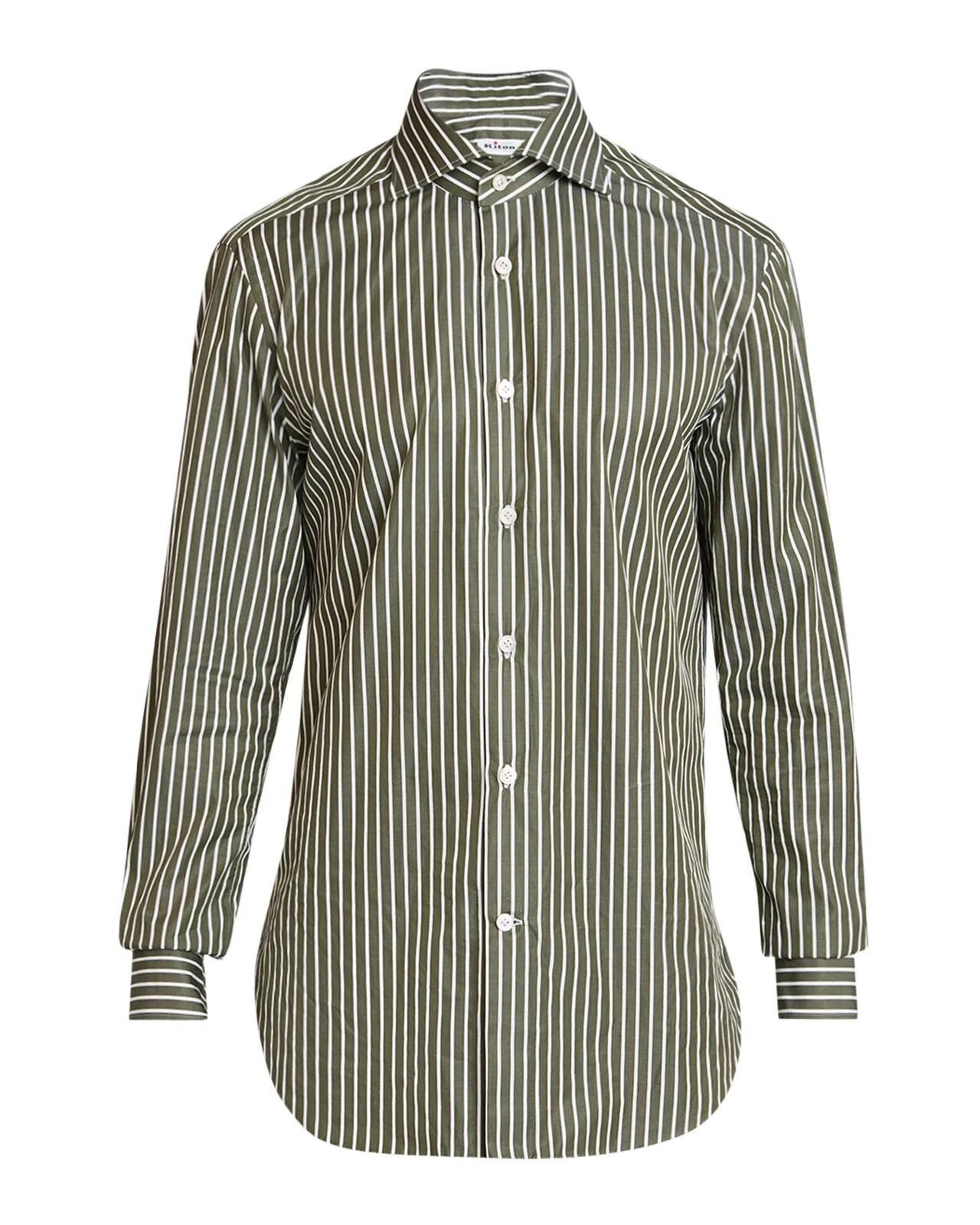 Kiton Men's Bengal Stripe Cotton Sport Shirt