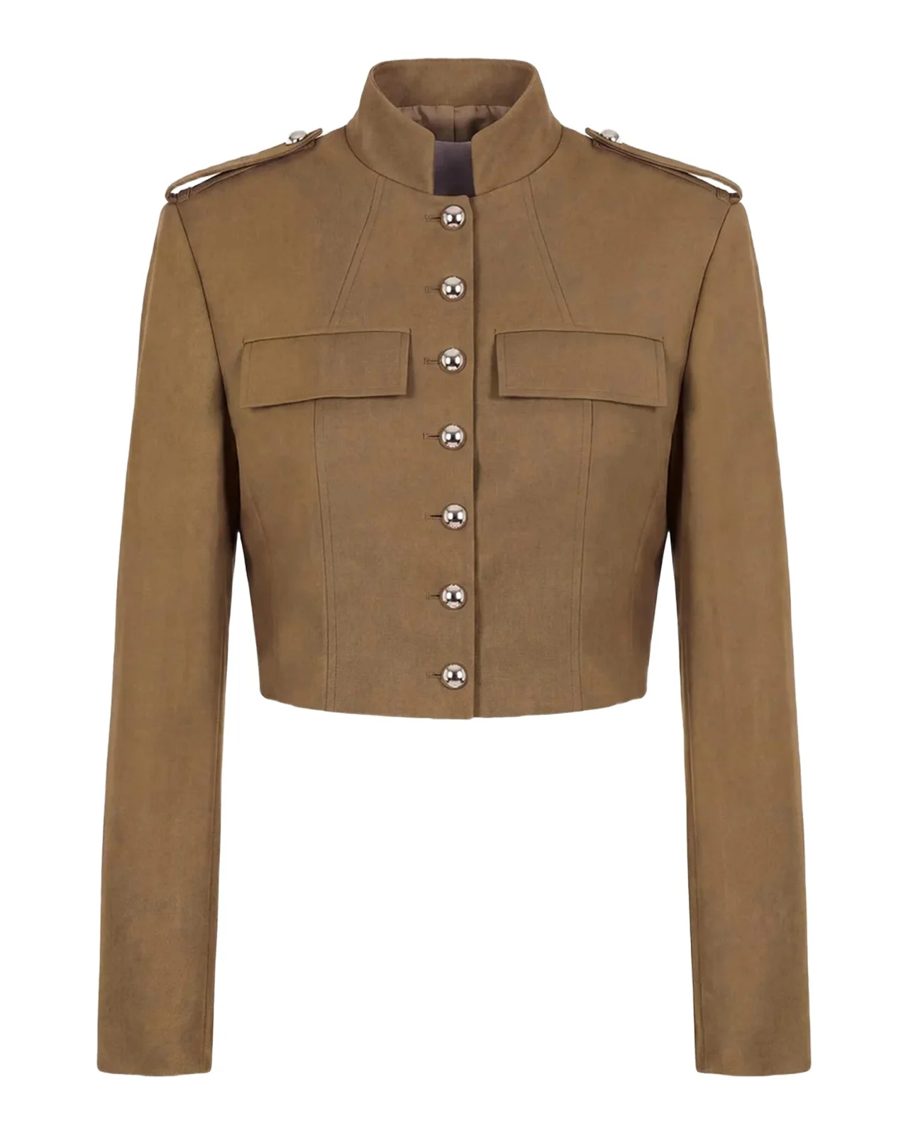 NICHOLAS Tamsin Cropped Button-Front Jacket