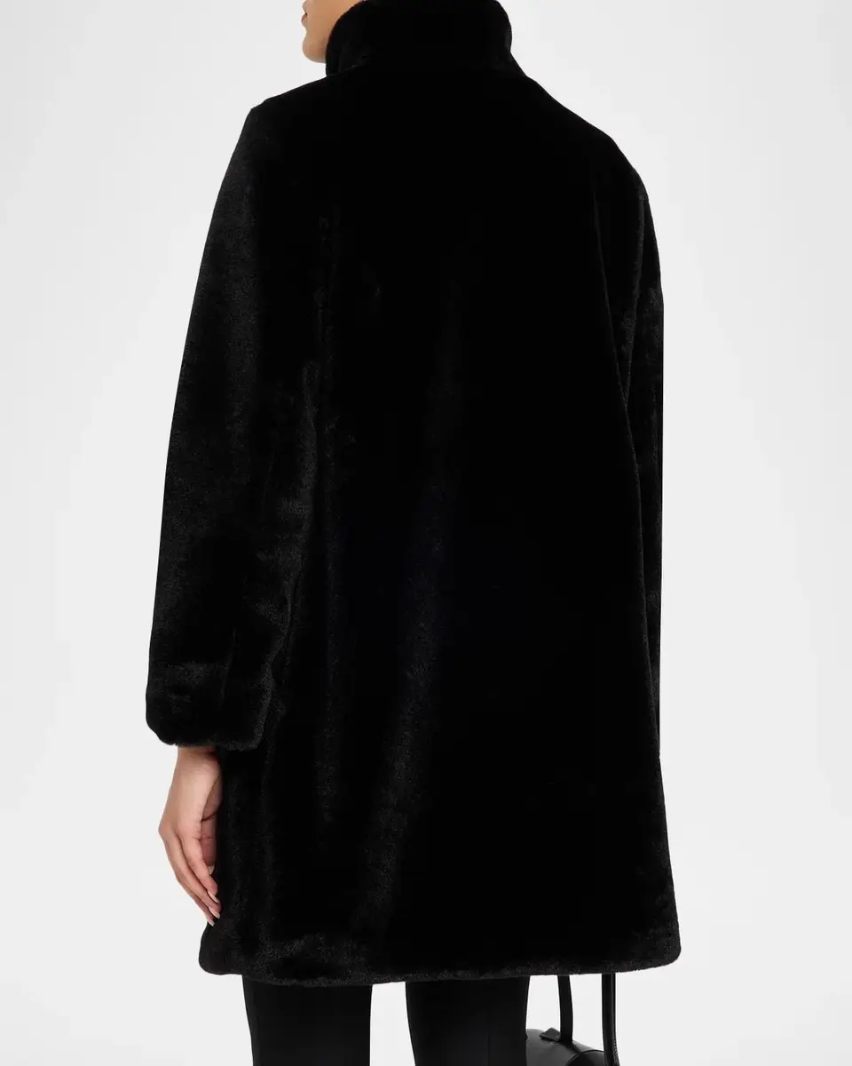 Mercer Collective Faux Fur Stand Collar Long Coat | Thumbnail 3 Mercer Collective Faux Fur Stand Collar Long Coat | Thumbnail 3