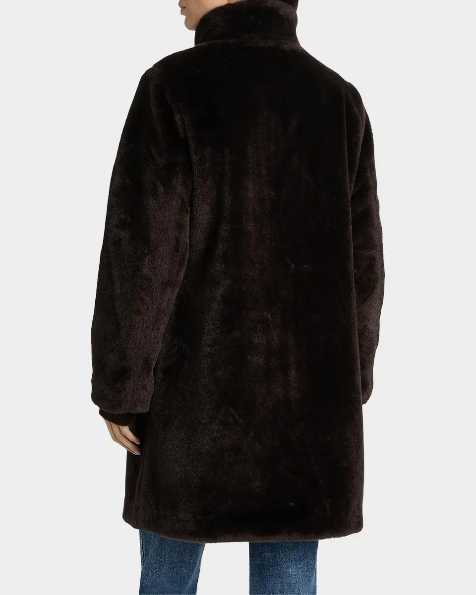 Mercer Collective Faux Fur Stand Collar Long Coat | Thumbnail 2 Mercer Collective Faux Fur Stand Collar Long Coat | Thumbnail 2